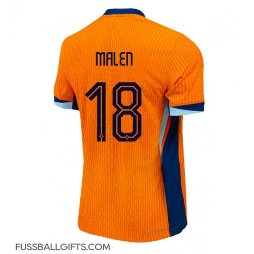 Niederlande Donyell Malen #18 Fußballbekleidung Heimtrikot EM 2024 Kurzarm